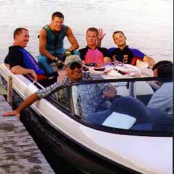 Our boat driver Ray with the footers!